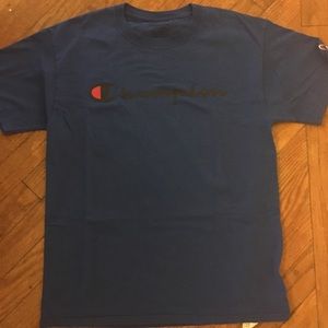 Blue champion logo shirt